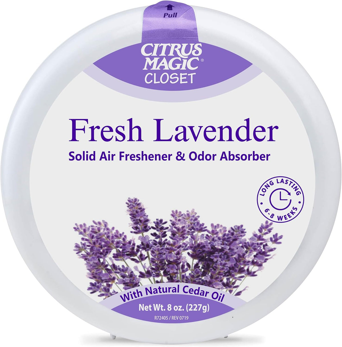 Citrus Magic Closet Solid Air Freshener, Fresh Lavender, 8 Ounce, Pack of 3
