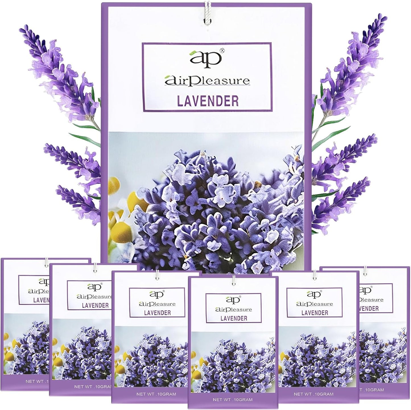 Lavender Scented Sachets Bag 6 Pack for Drawers & Closets, Long-Lasting Sachets Bags Wardrobe Freshener, Drawer Deodorizer Fresh Scents Home Fragrance Air Freshener Bags for Home Room