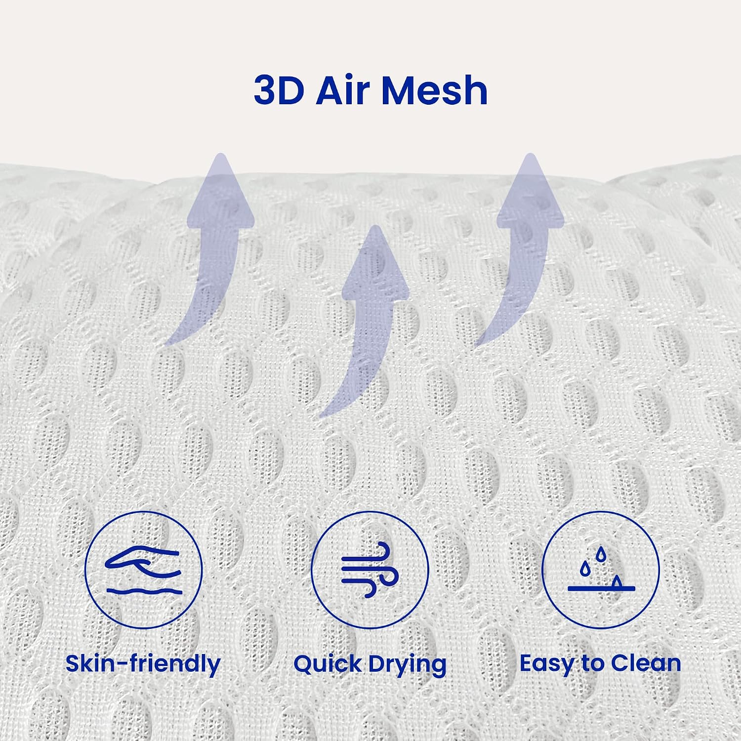 Bath Pillows for Tub Full Body, Large Mesh tub Pillow for Bathtub for Head, Neck and Back Support with Laundry Bag and Hanger for Quick Drying White