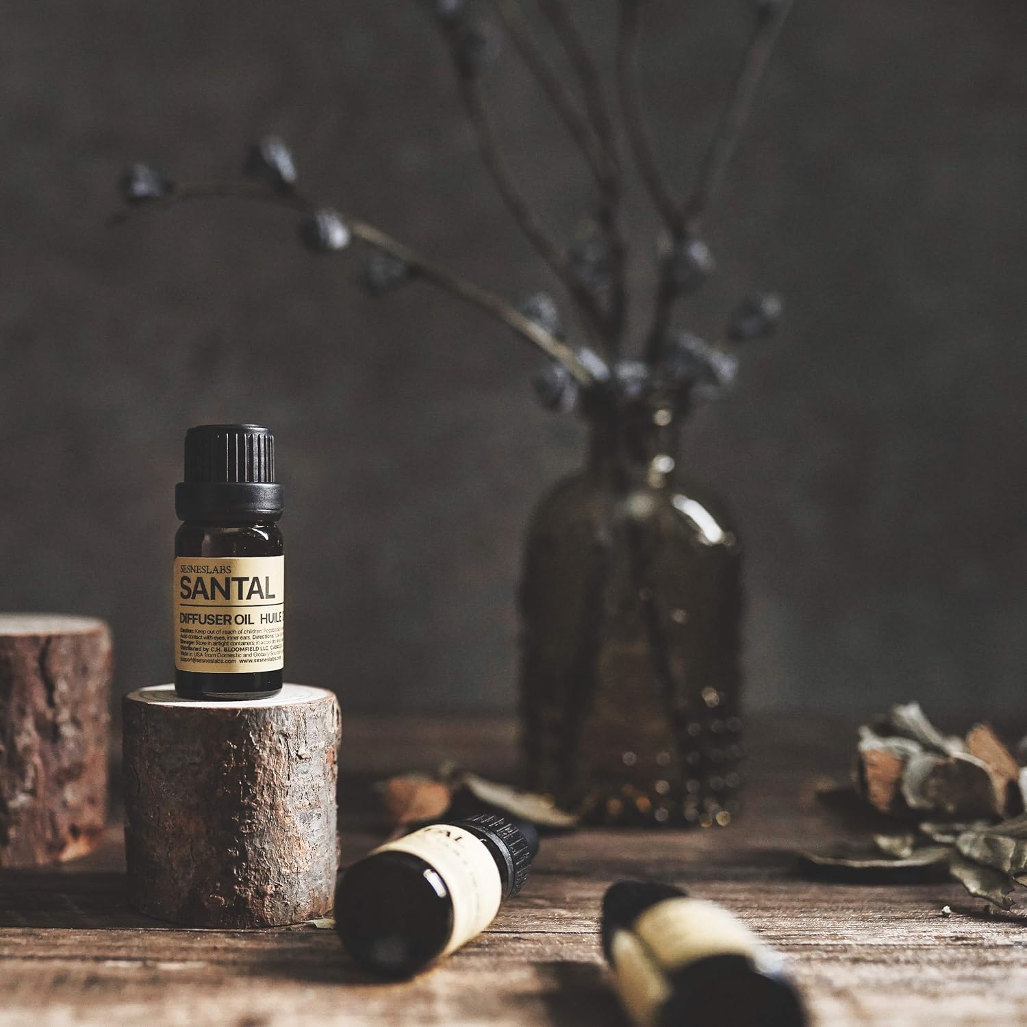 sesneslabs Santal Diffuser Oil, Niche Scent, Amber Coco Vanilla Cedar Sandalwood Musk Essential Oils Blend for Ultrasonic Diffuser Scent Projects(.33 oz/10 ml)