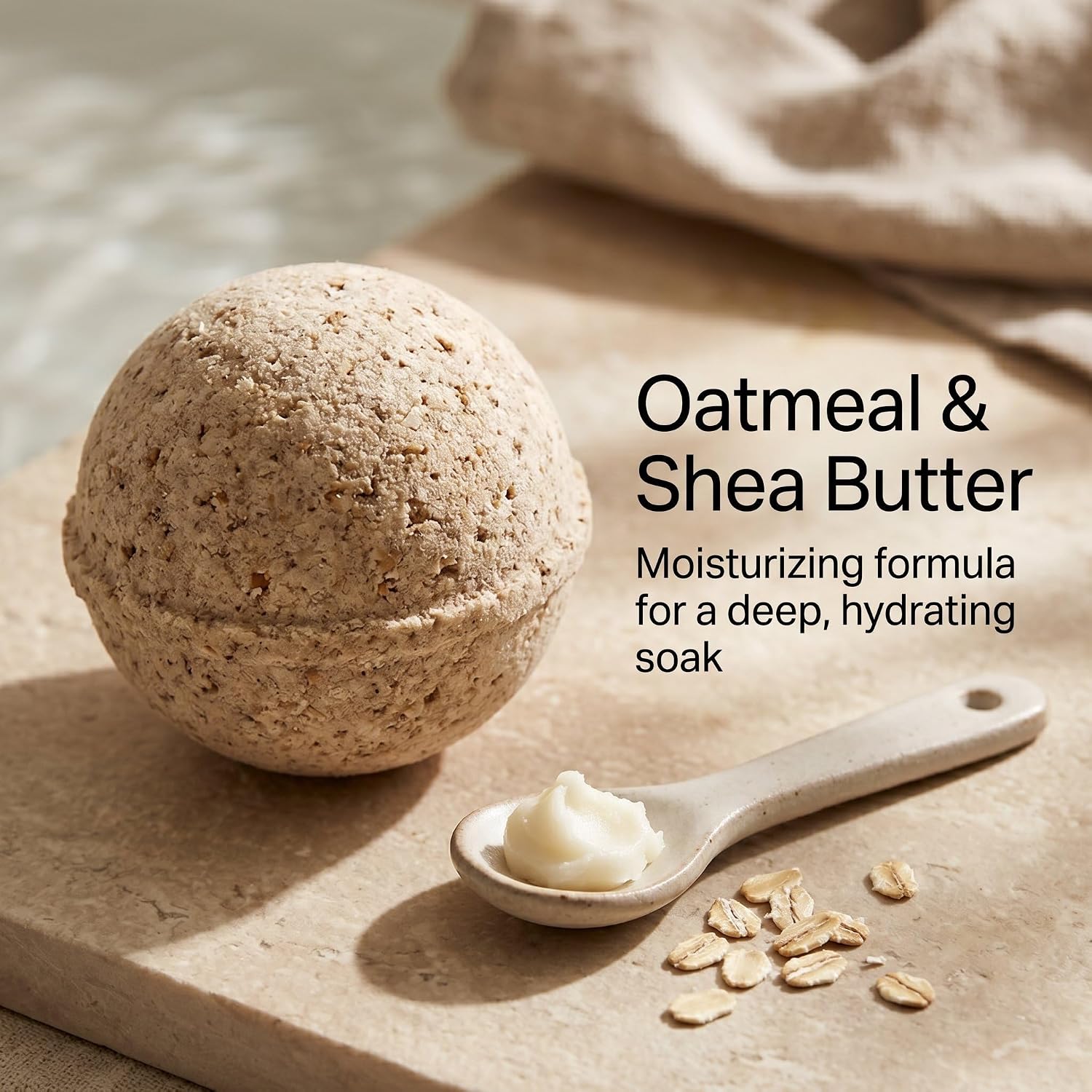 Unboxme Gifts Bath Bombs for Women - 4 Pack Large 8 oz Shea Butter Spa Gift Set, Moisturizing Fizzy Bath Bombs, Oatmeal Scent
