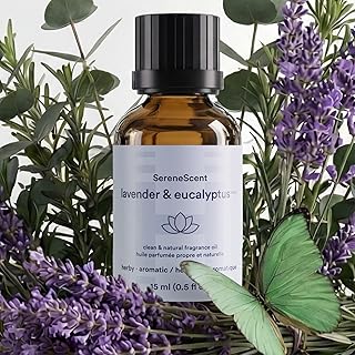 Homedics SereneScent Wellness Oil Refill for Waterless Diffusers, Lavender & Eucalyptus, 15ml Plug & Play Fragrance Oil Bottle, Aromatherapy Scent Refill for Home, Office, Bedroom, Compact Diffusers
