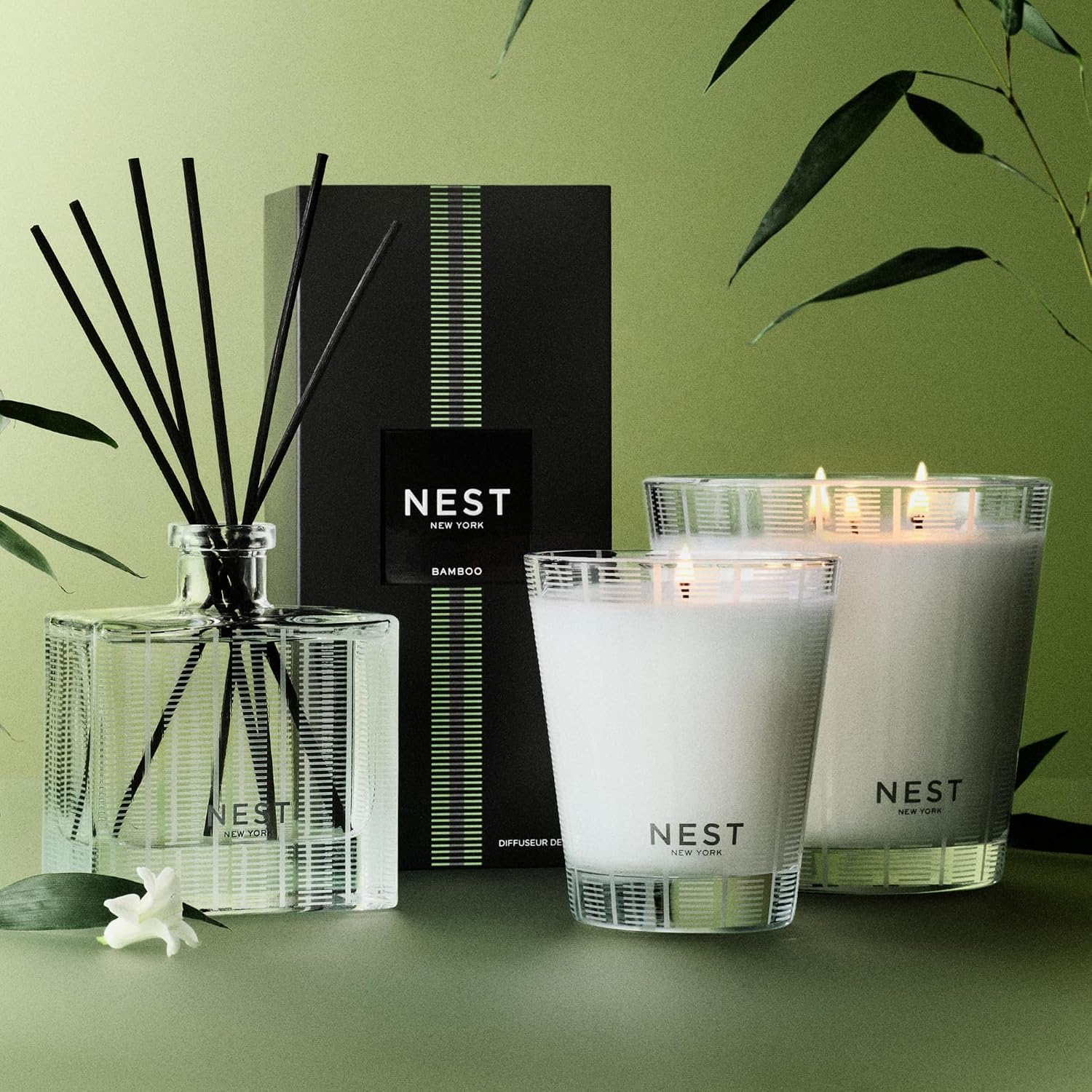 NEST New York Reed Diffuser Liquid Refill, Bamboo - 5.9 fl oz - Fragrance for Up to 90 Days - Flame Free
