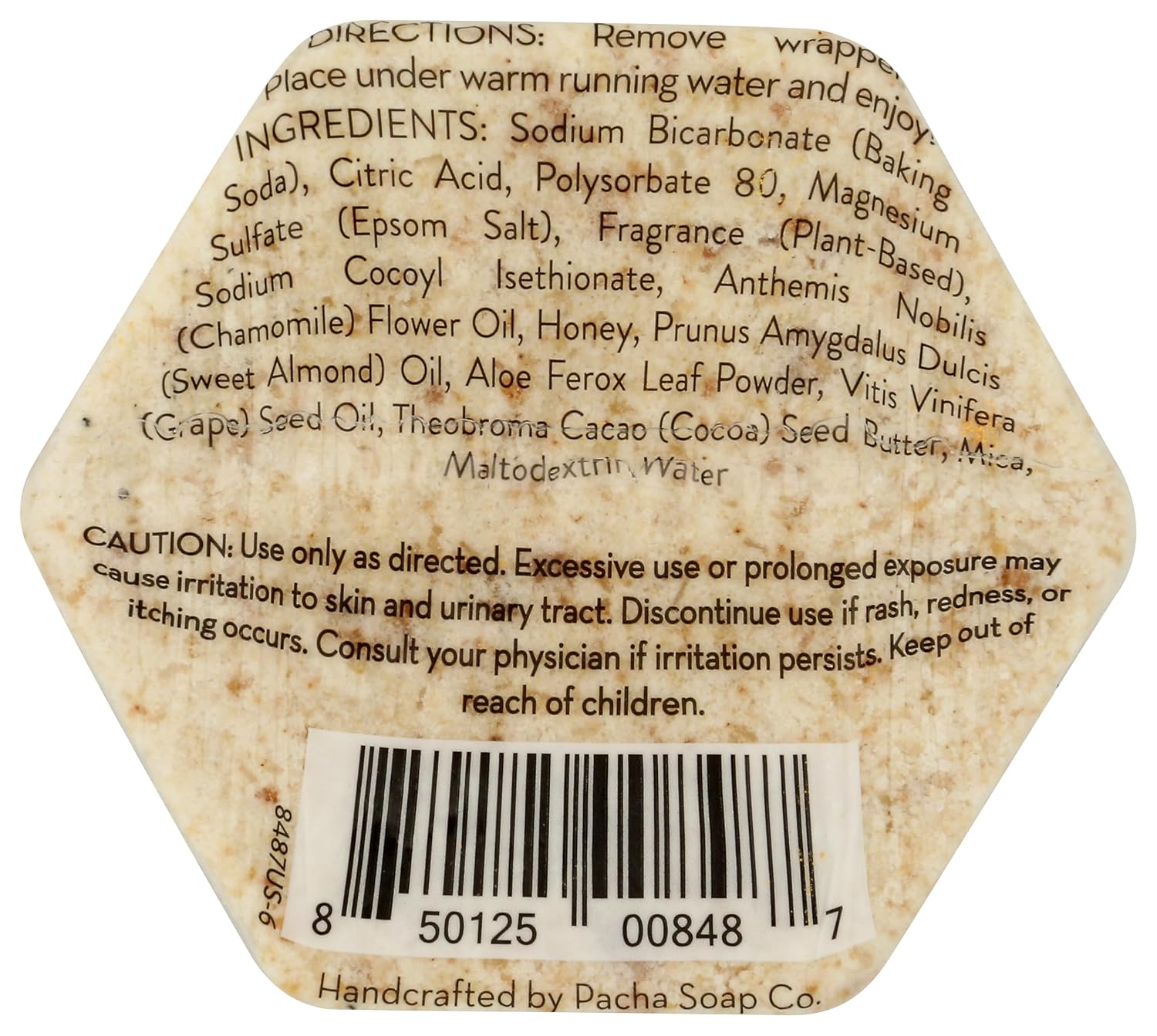 Pacha Soap Sweet Almond Honeycomb Froth Bomb, 5 OZ