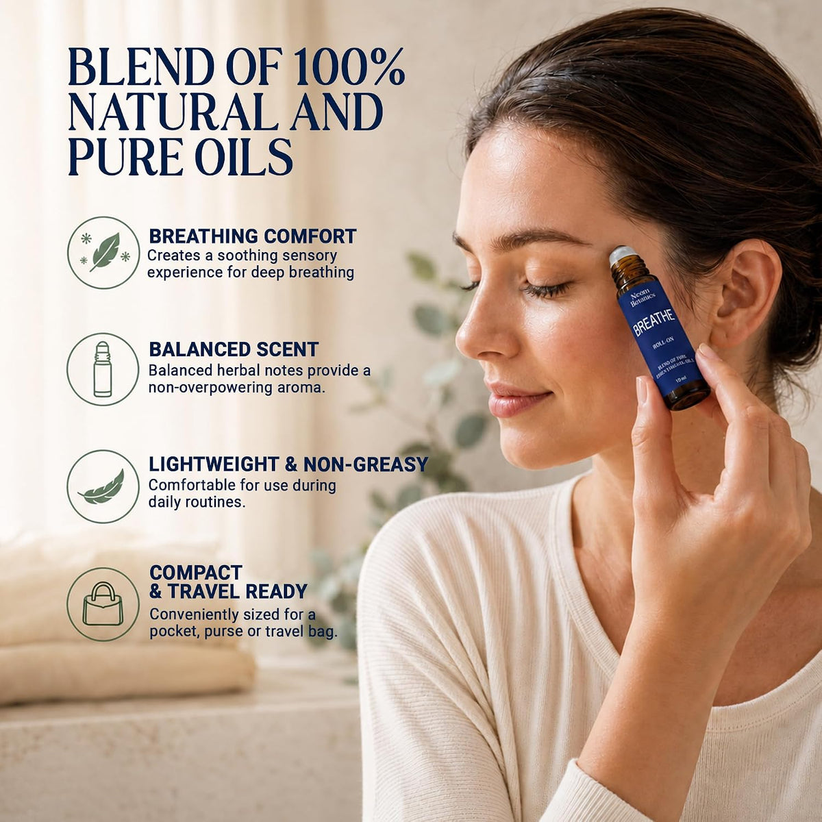 Breathe Essential Oil Roll-On 10 ml - Eucalyptus Essential Oil Roller