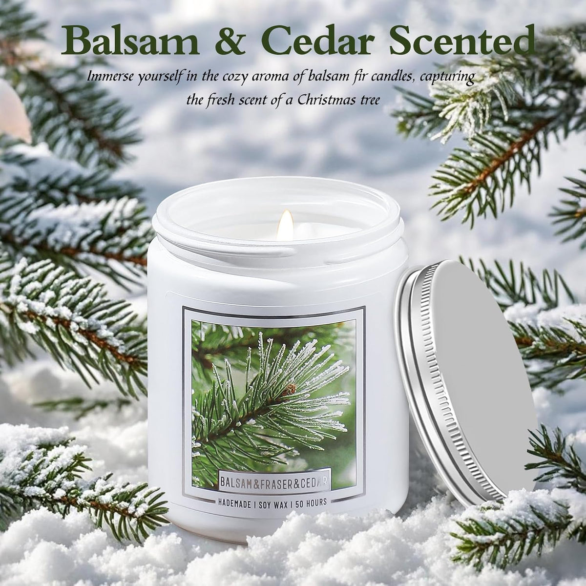 Homsolver 7OZ Balsam Fir Pine Candle
