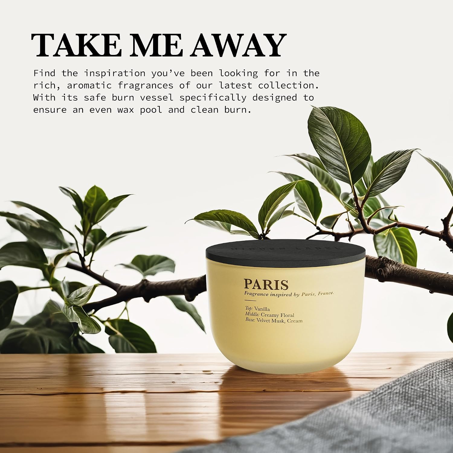 Vanilla Cream Scented Candle, 3 Wicks, 16 oz Natural Candles Non Toxic for Home Scented, Relaxing Aromatherapy Scented Candle,Big Soy Candle Gift for Women with Long-Lasting & Clean Burn