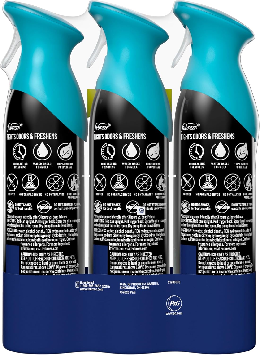 Febreze Air Mist, Air Freshener Spray, Odor Fighting Room Spray, Deodorizer for Home Bathroom Kitchen Office Apartment Dorm Room Classroom, Unstopables Fresh Scent, 8.1oz (Pack of 3)