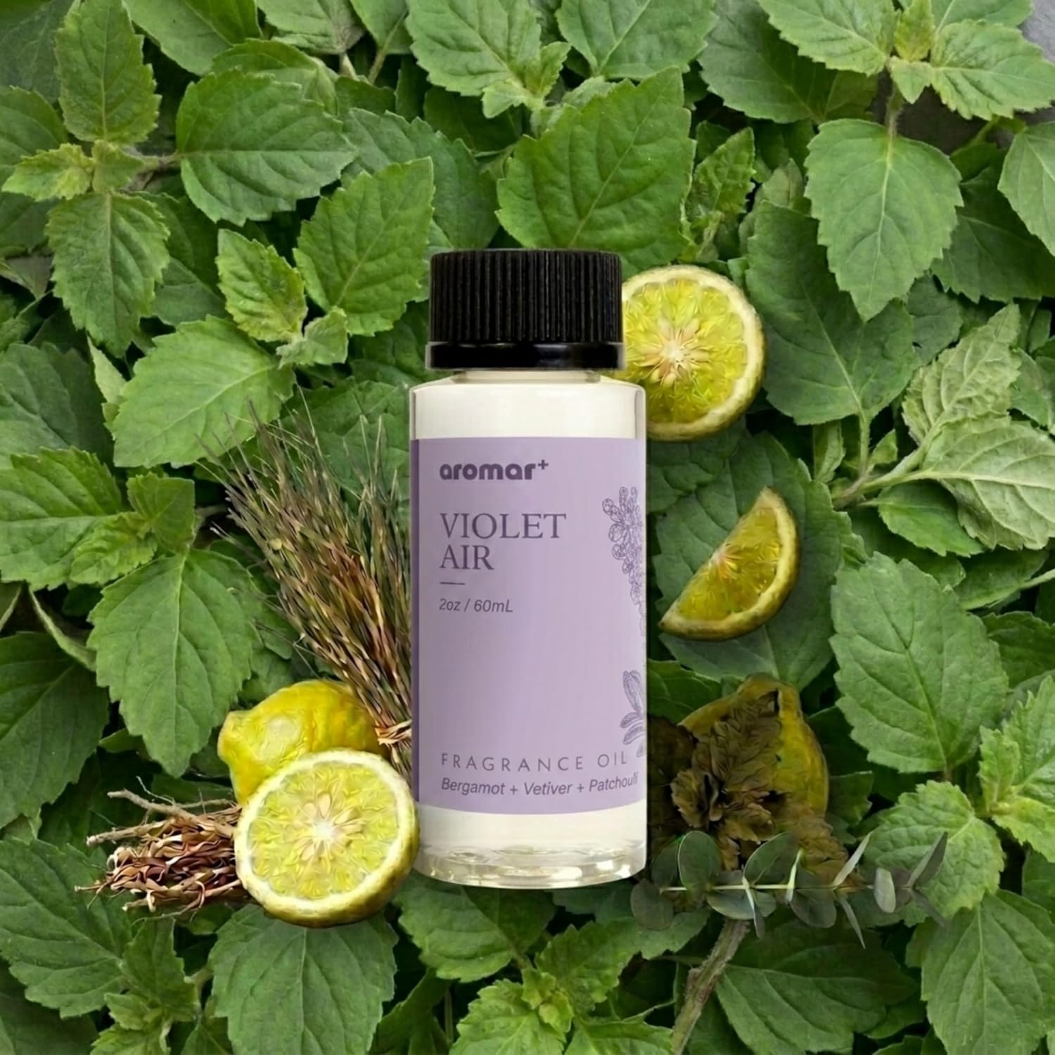 Aromar+ Fragrance Oil – Violet Air – Luxury Hotel Scent Experience with Lavender, Rosemary & Sandalwood – for Waterless Diffusers – Long-Lasting Home Aroma – 2oz/60mL