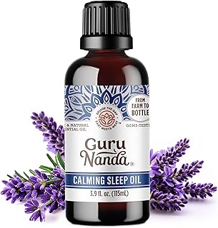GuruNanda Calming Sleep Essential Oil, Blend of 100% Natural, Pure & Undiluted Essential Oils, Promote Relaxation, Calmness & Restful Sleep, 3.9 fl oz
