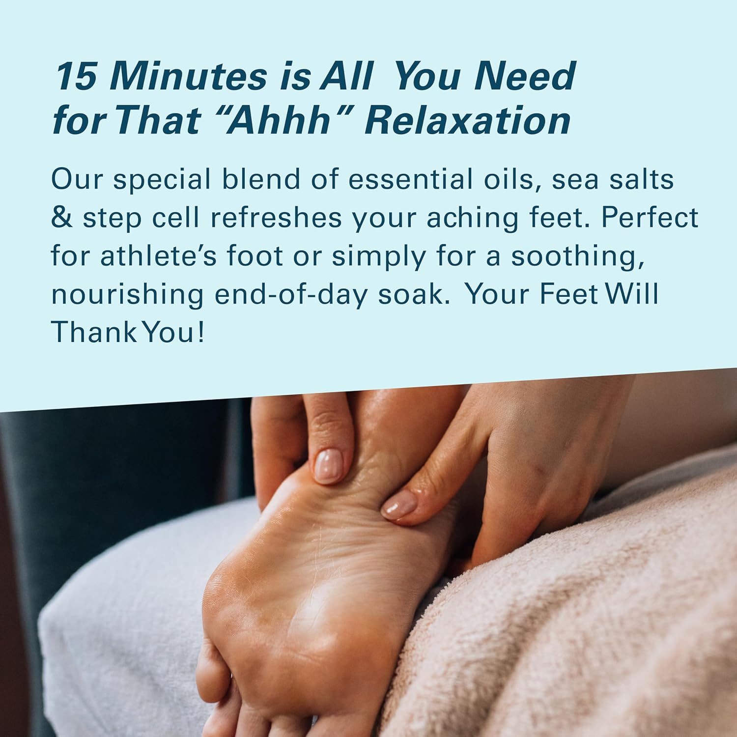 Tea Tree Oil Foot Soak and Epsom Salts for soaking | Foot Spa and Remedy for Athletes Foot, Stinky Feet, and Foot Soak for Dry Cracked Feet | Detox Foot Soak and Tea Tree Oil for Healthy Toenails 16oz