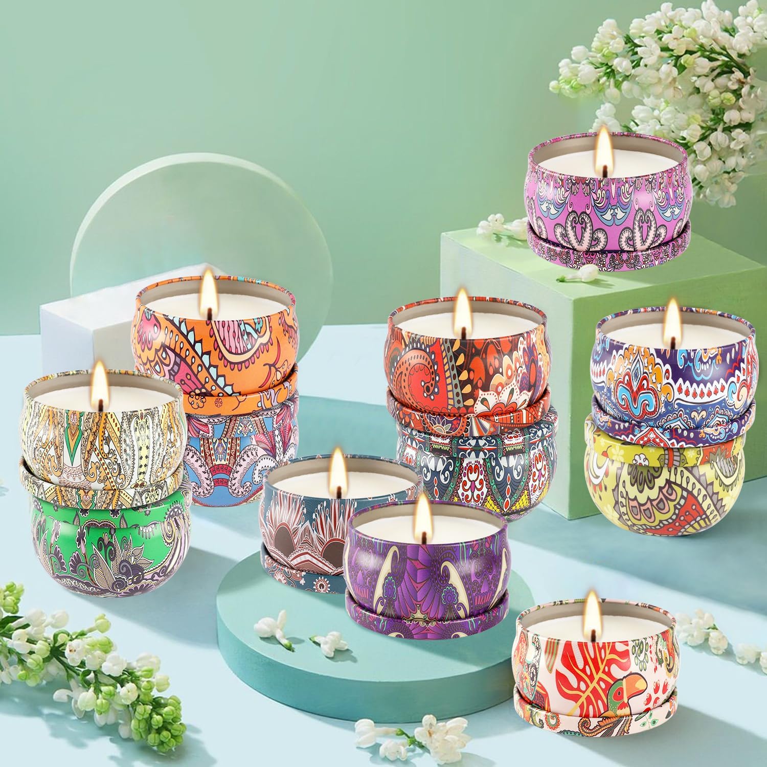 Scented Candles Gifts Set of 36, 2.5 oz Soy Wax Aromatherapy Travel Tin Jar Candles for Family,Colleagues,Friends, Teachers,Thank You Gifts