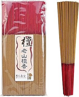 I H INCENSE HOUSE+ – Laoshan Sandalwood Incense Sticks 30cm, 300g (Approx. 400–420 Slim & Low Smoke Fine Joss Sticks) – Traditional Taiwanese Bamboo-Core Incense (1)