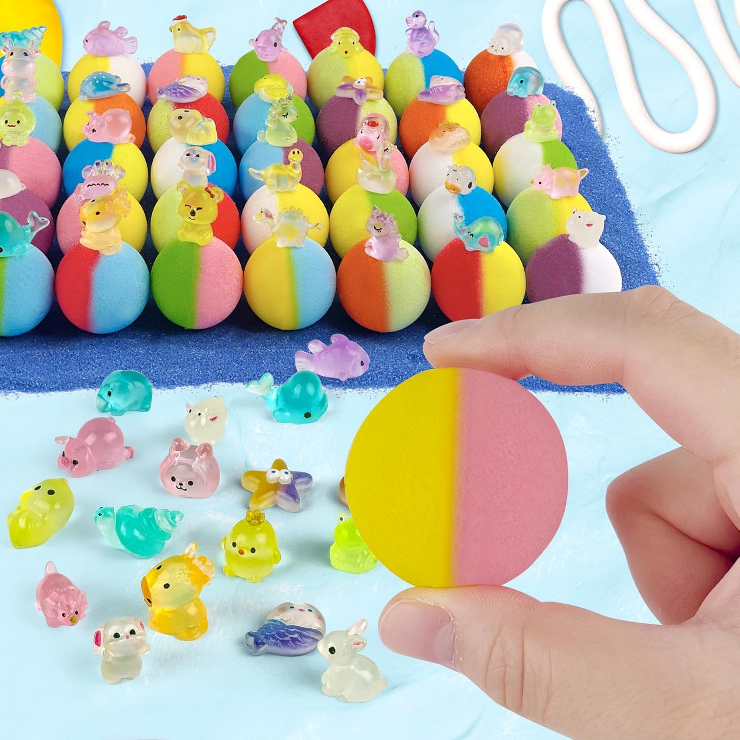 Bath Bombs for Kids with Toys Inside - 40 Pack Surprise Organic Natural Bath Bombs (Dino/Unicorn/Marine) for Boys & Girls, Perfect Christmas or Birthday Gift Set, Fun Toddler Toys for Children's Gifts