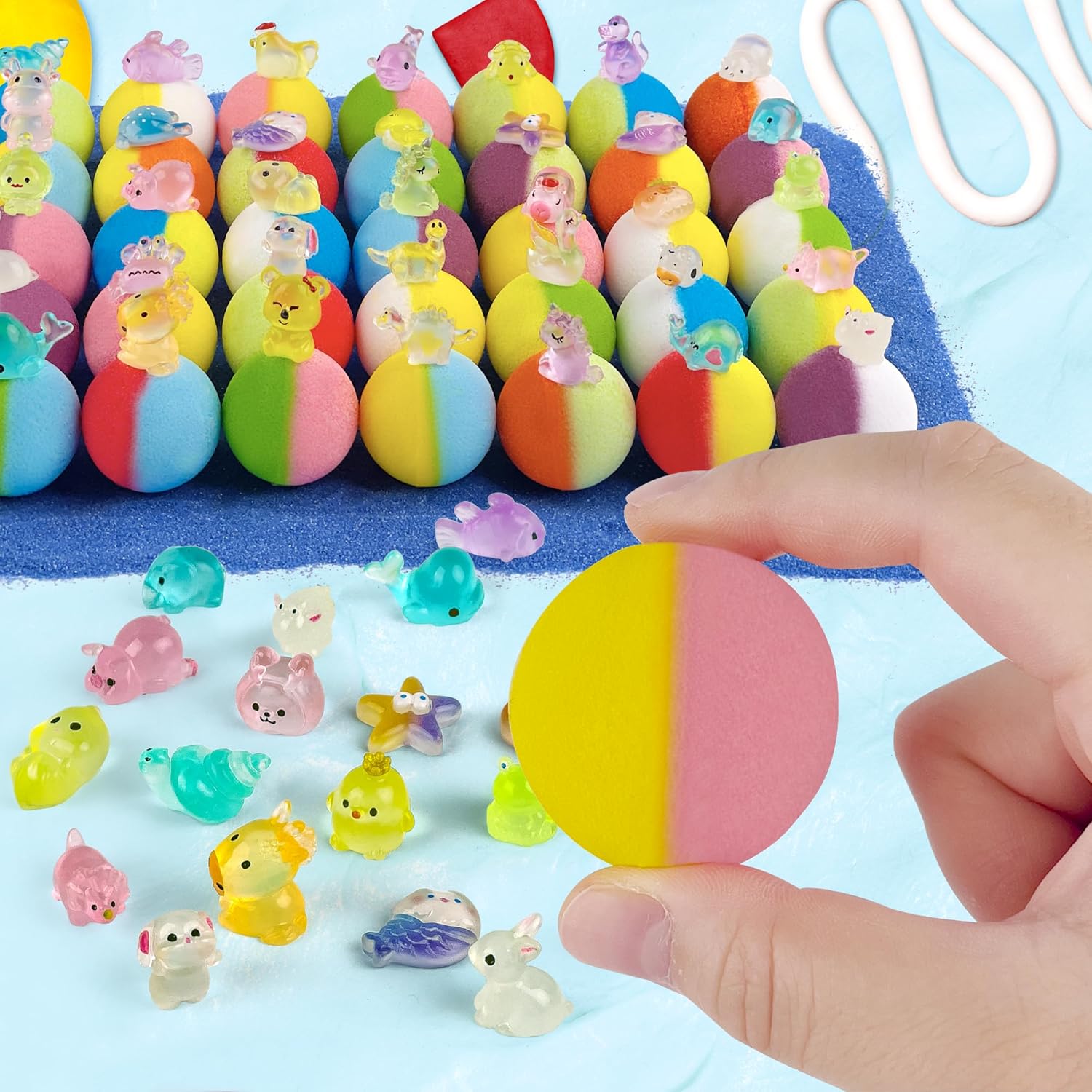 Bath Bombs for Kids with Toys Inside - 40 Pack Surprise Organic Natural Bath Bombs (Dino/Unicorn/Marine) for Boys & Girls, Perfect Christmas or Birthday Gift Set, Fun Toddler Toys for Children's Gifts