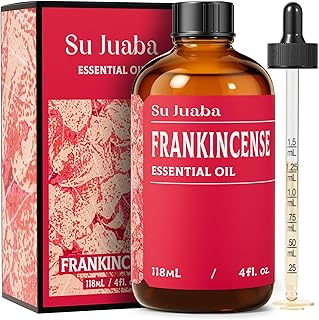 SU JUABA Frankincense Essential Oil 4 Fl Oz,100% Pure Frankincense Oil for Skin, Diffuser, Aromatherapy -118ml