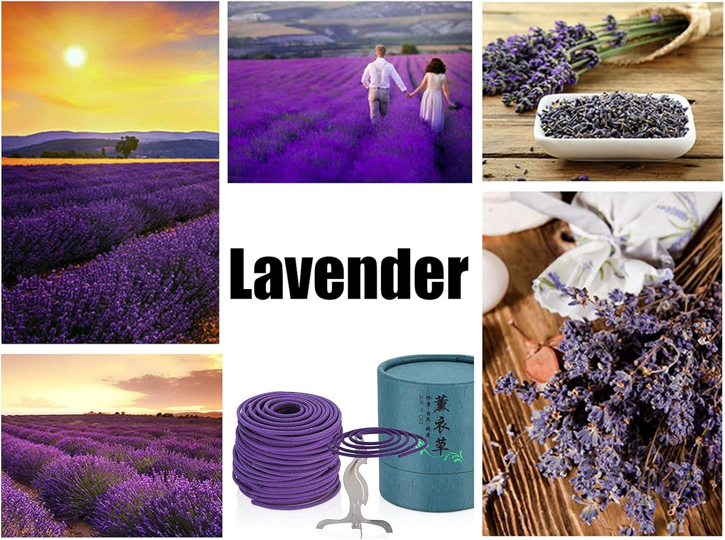 Miupoo Fragran Coil Incense for Incense Burner Small Siral Lavender