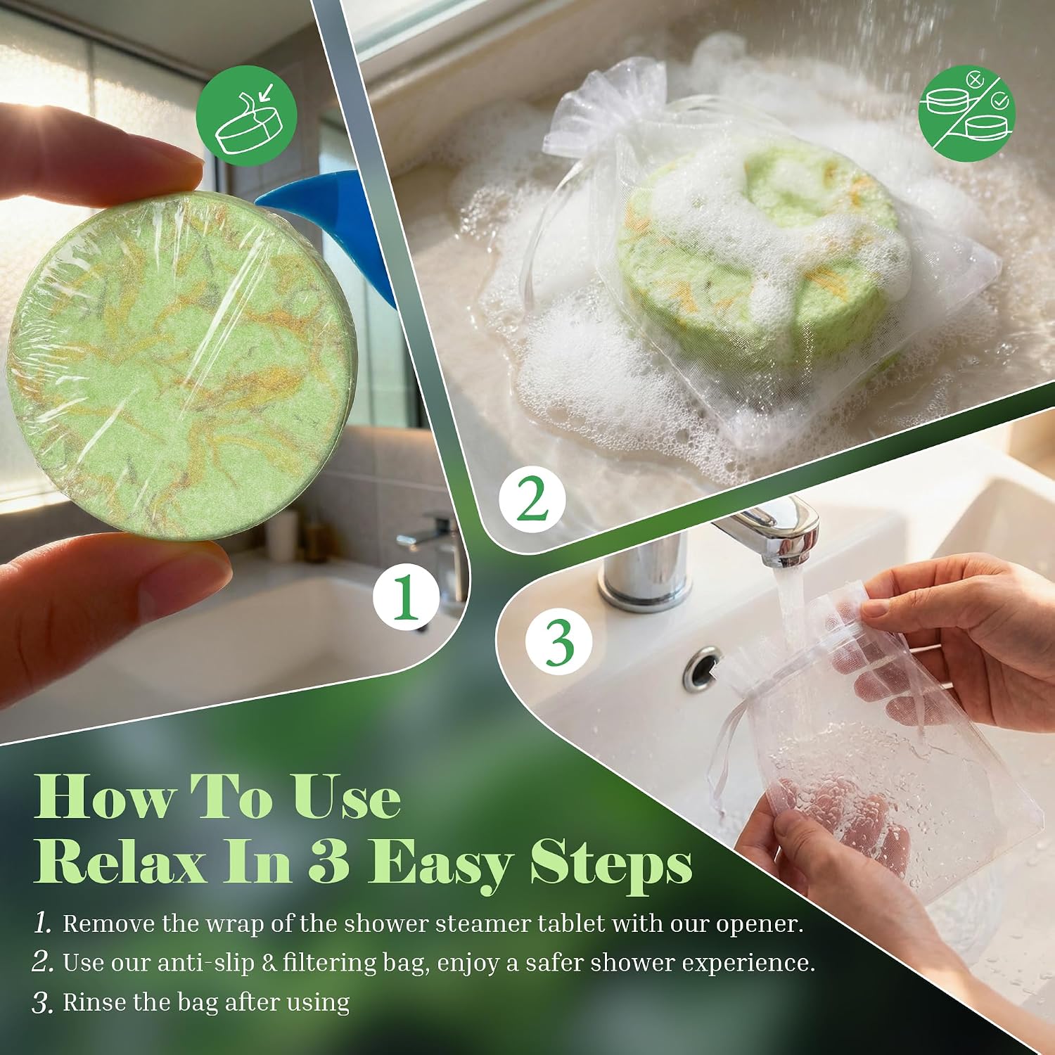 Shower Steamers Aromatherapy 8 Pack –Natural Essential Oil Shower Bombs for Self Care, Home Spa, Stress Relief & Relaxation, Birthday Gifts for Women and Men. Sky Garden Style