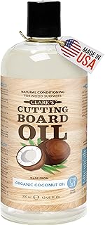 CLARK'S Cutting Board Oil - Coconut Extract Oil for Cutting Board - Made with Fractionated Coconut Oil for Kitchen Countertops, Butcher Blocks, Wooden Bowls and Utensils