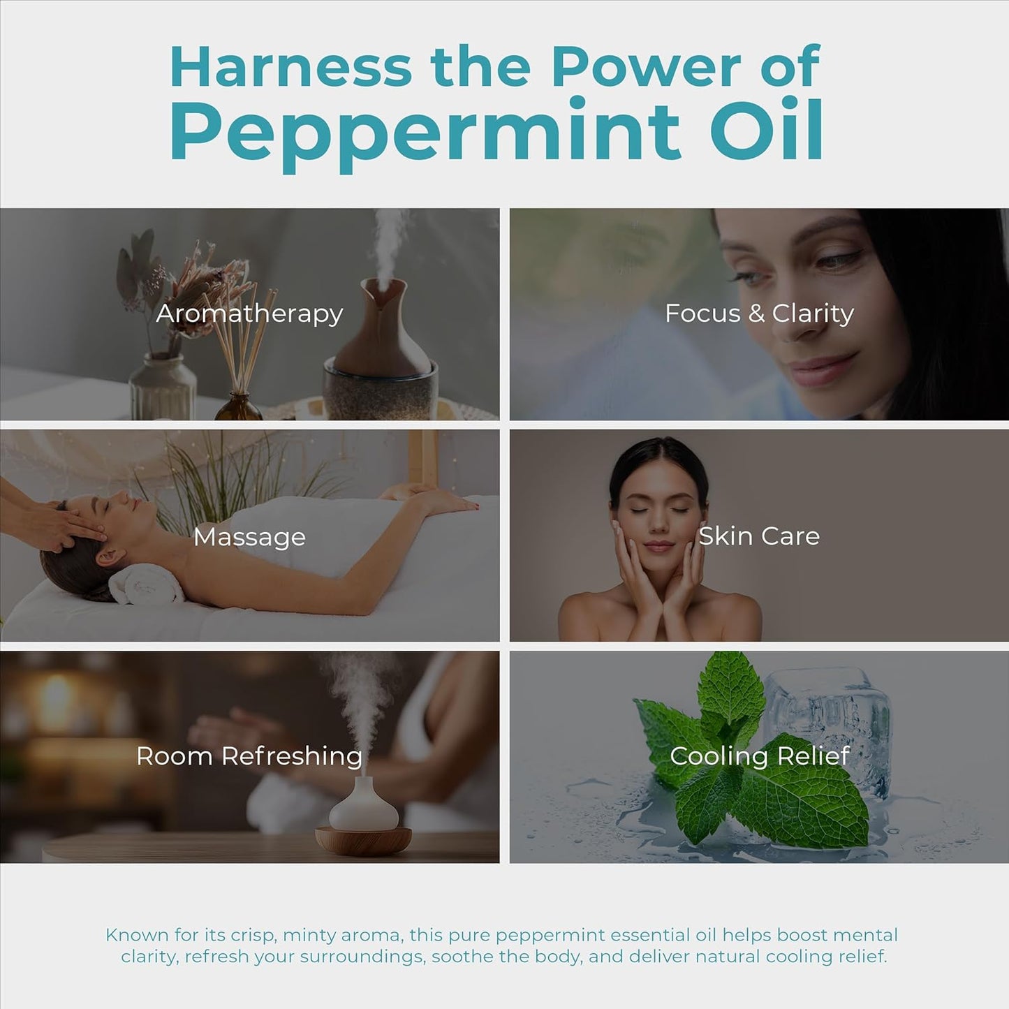 Viva Doria 100% Pure Northwest Peppermint Essential Oil, Undiluted, Food Grade, Steam Distilled, Made in USA, 30 mL (1 Fluid Ounce)