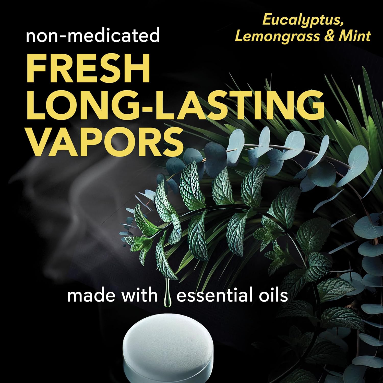 Sinucleanse Vapor Shower Steamers, All Natural Eucalyptus, Mint & Lemongrass Aromatherapy, 12 Extra Large Vapor Shower Tablets, Relaxation and Spa Gifts for Women and Men, Made in USA