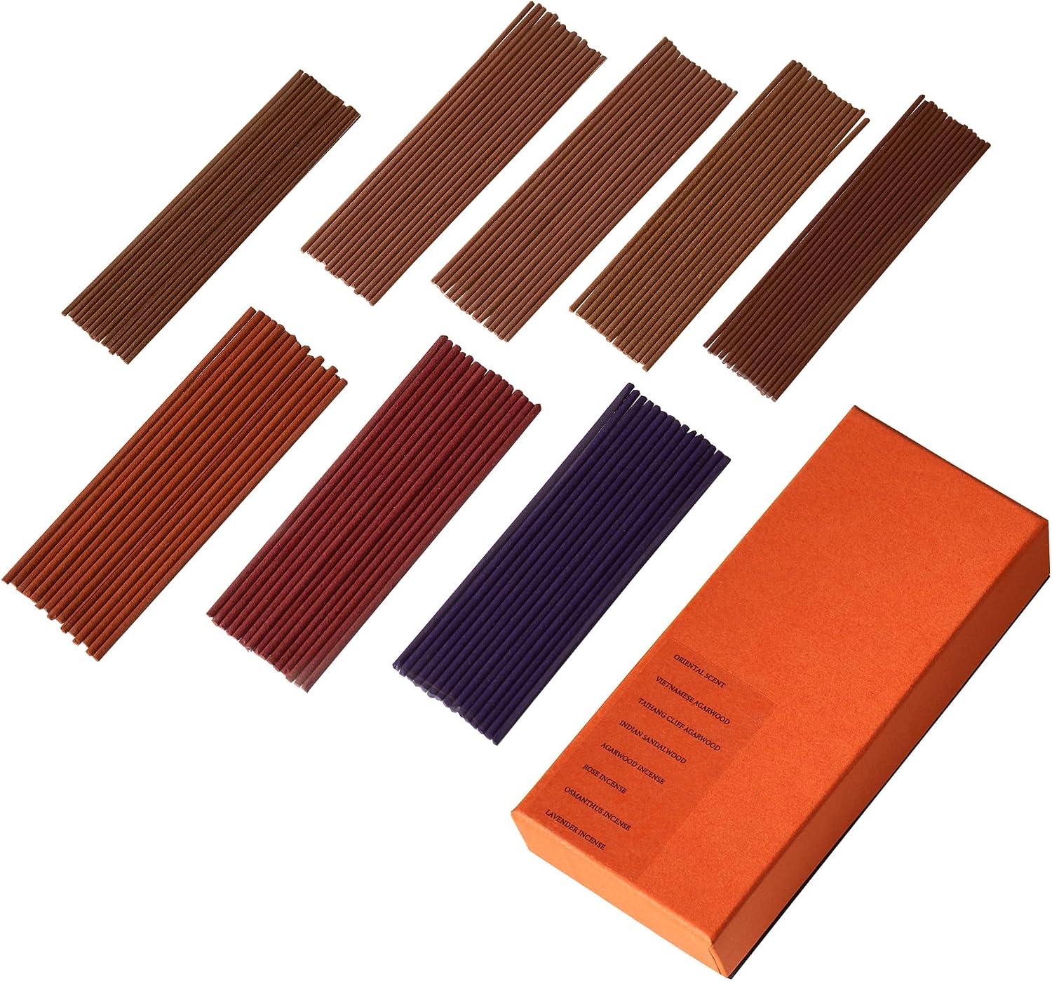 Mini Incense Sticks – Short 8-Scents Variety Set, 120 Natural Hand-Dipped Sticks (4" Long, 20-Min Burn) Clean-Burning Aromatherapy for Travel, Meditation & Daily Relaxation