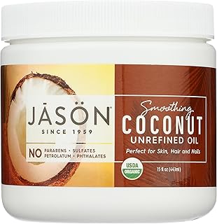 Jason Organic Unrefined Oil, Smoothing Coconut, 15 Oz