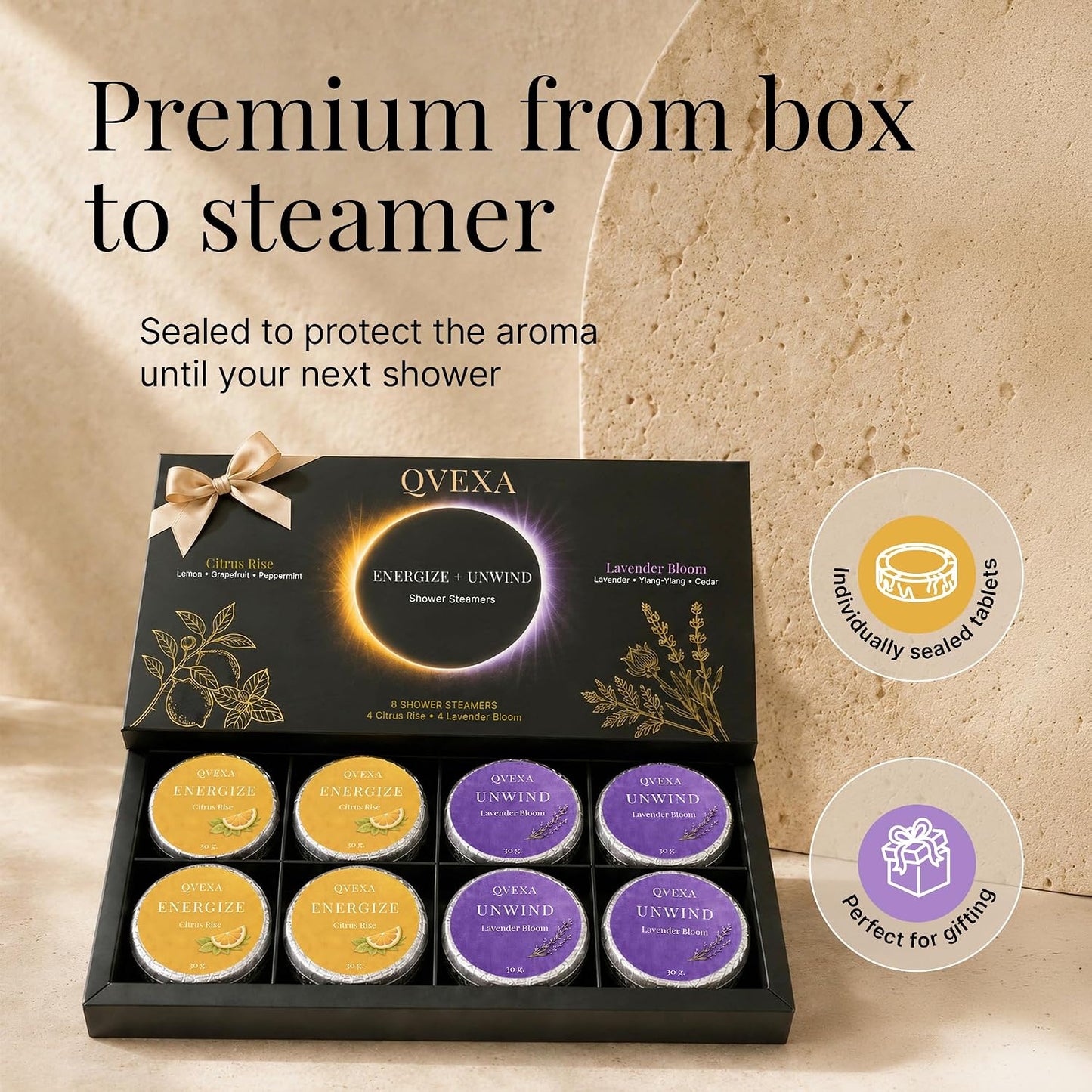 Shower Steamers Aromatherapy – Essential Oil Shower Tablets for Women | Two scents. One ritual. Shower bombs, lavender & stress relief aromatherapy – shower tabs, spa scents, gifts for women & men.