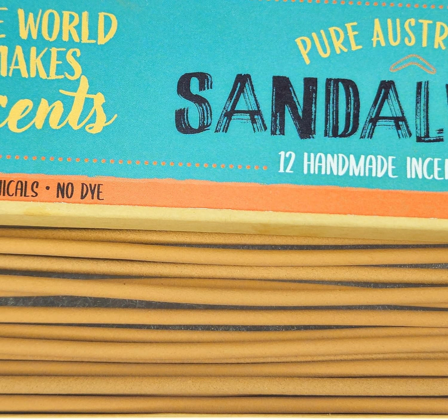 Handmade Australian Sandalwood Incense Sticks | 100% Organic | NO Synthetic Fragrance Oil | NO Perfume | NO Dye