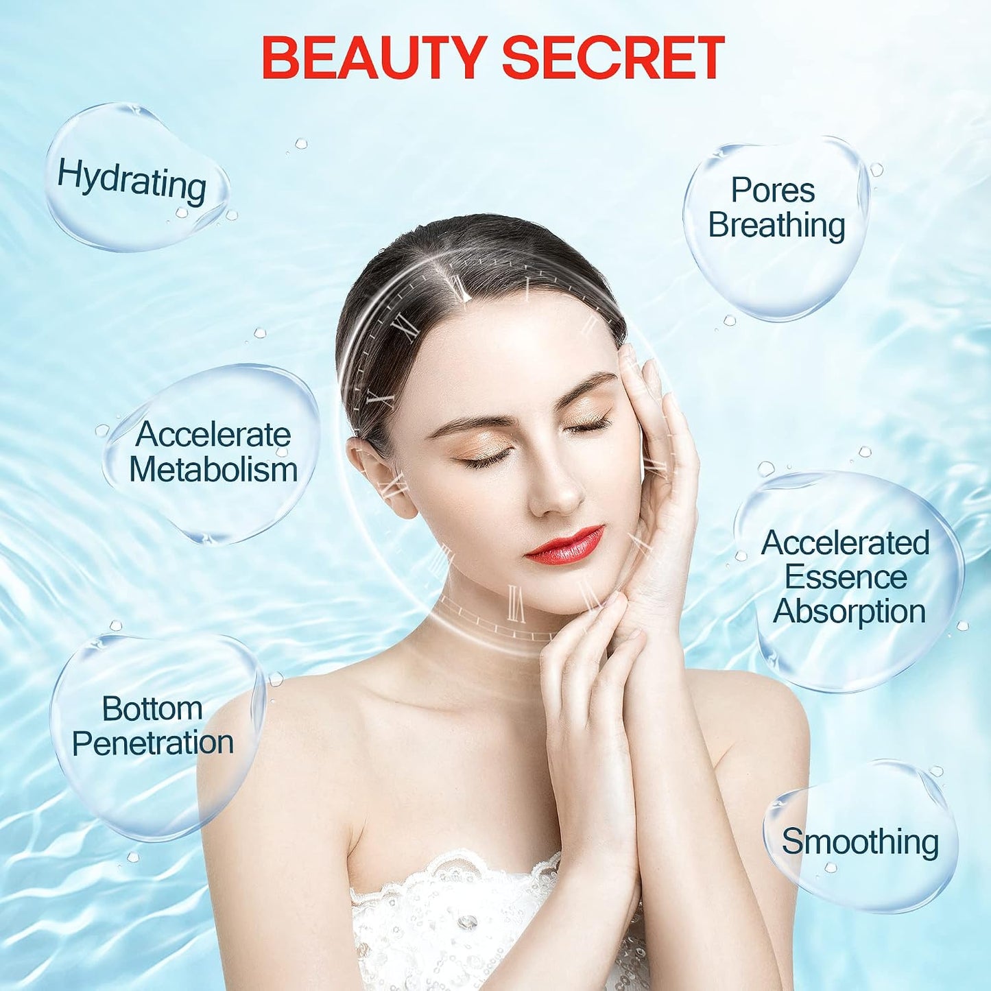 Facial Steamer- Professional Nano Ionic Facial Steamer- with HD Makeup Mirror - Oznoe Steamer - High Capacity - Suitable for Home with Mini Size