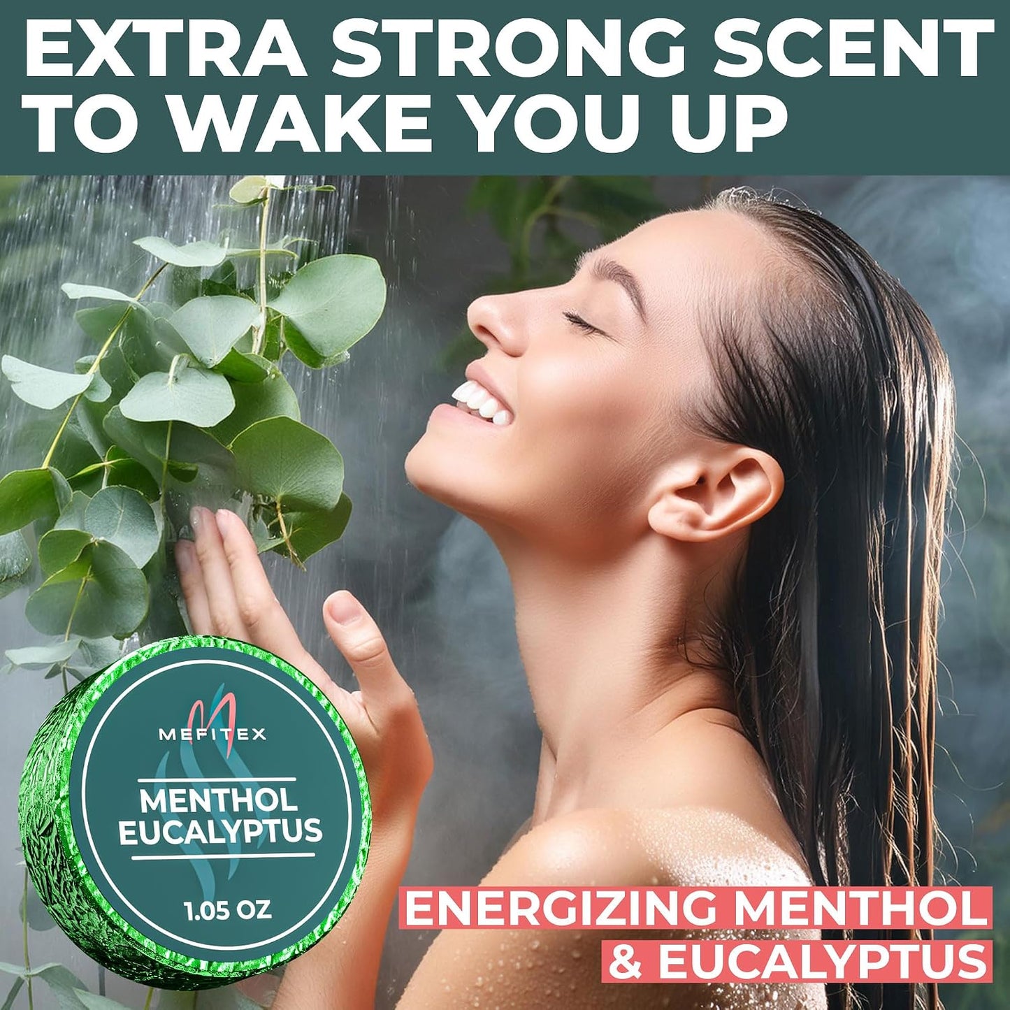 Shower Steamers for Men 15 Pack - Menthol Aromatherapy Shower Steamers, Strong Scent, Long Lasting, Premium Essential Oils, Valentine Gift Relaxation and Sinus Relief