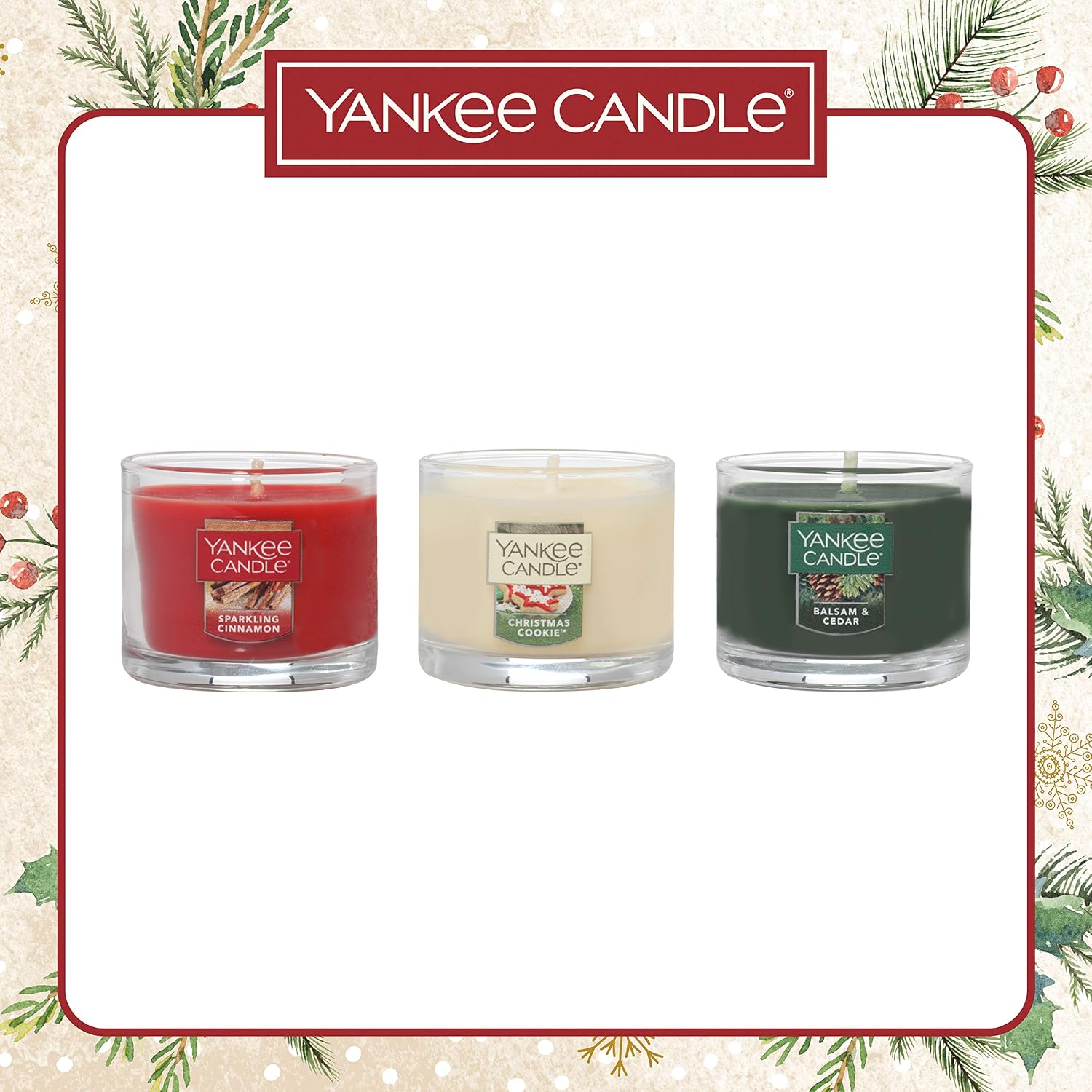 Yankee Candle Gift Set | Christmas Scented Candles | 3 Minis | Magical Christmas Morning Collection