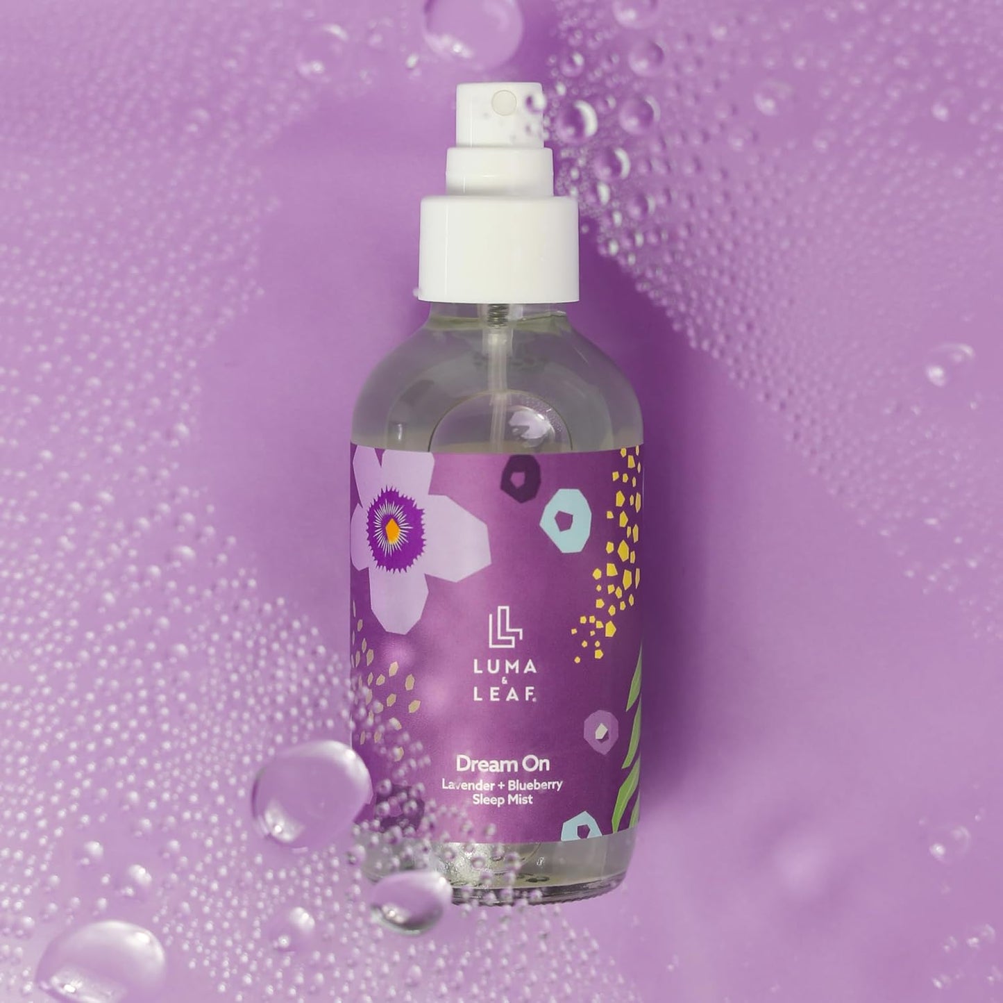 LUMA & LEAF Pillow Spray for Sleep, Lavender Calming Pillow & Face Mist with Blueberry, Soothing Aromatherapy Linen & Room Spray for Relaxation, Natural Vegan Sleep Mist, 4 fl oz