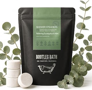Shower Steamers Aromatherapy Eucalyptus and Mint 15 Pack, 100% Pure Essential Oil, All Natural, for Men and Women, Made in USA