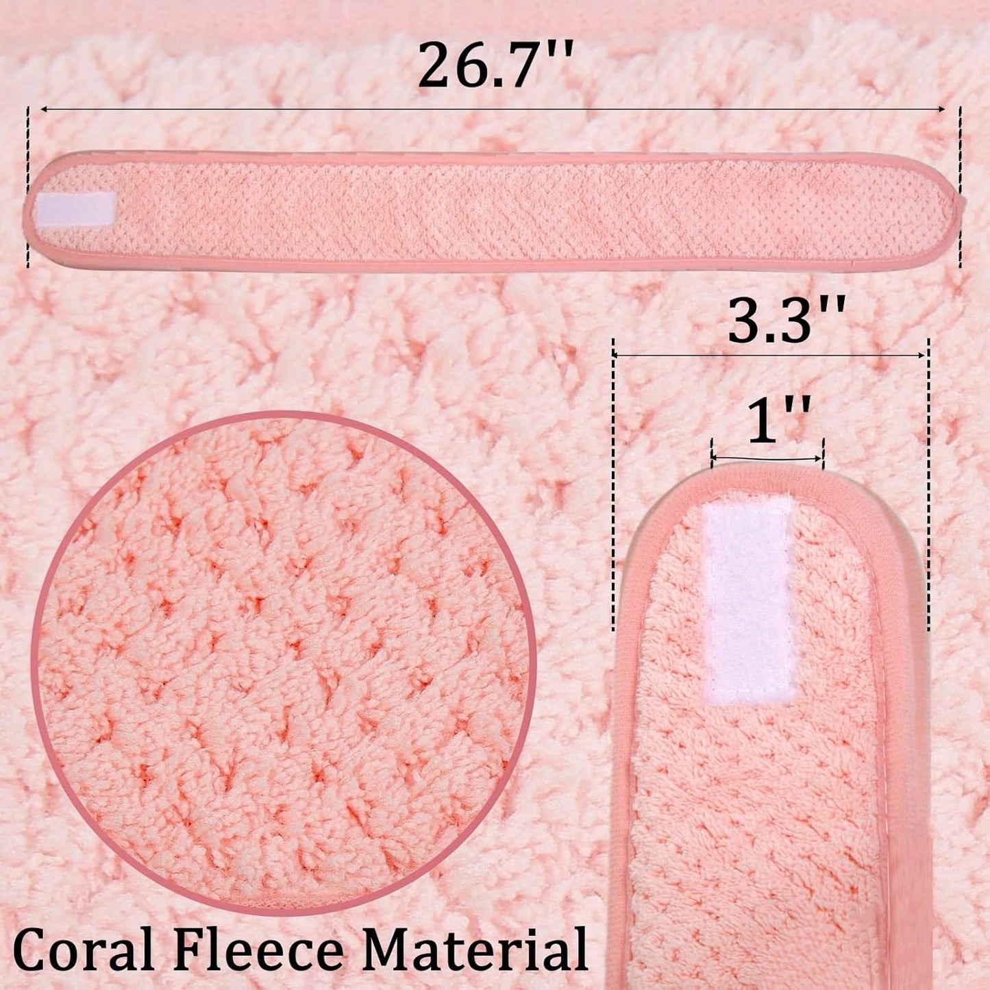 Huachi Skincare Headbands for Women Girls: Spa Headband for Washing Face Towel Hair Bands, Makeup Facial Face Wash Head Bands 4 PCS