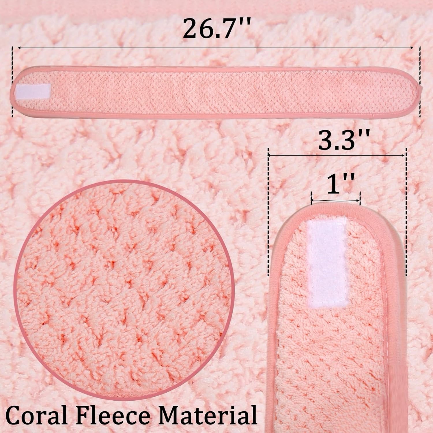 Huachi Skincare Headbands for Women Girls: Spa Headband for Washing Face Towel Hair Bands, Makeup Facial Face Wash Head Bands 4 PCS