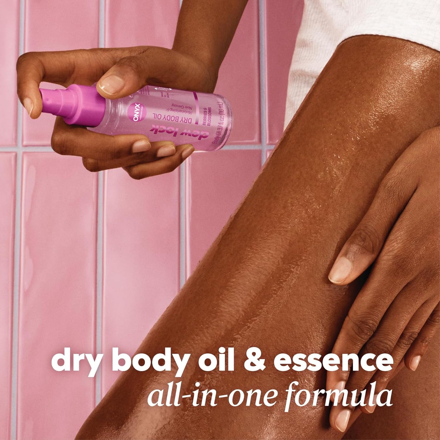Onyx Professional Hydrating Dry Body Oil & Essence Duo, Berries & Blossoms, 3.7 fl oz, 2pk
