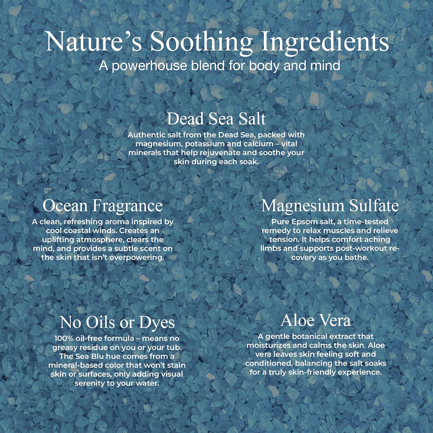 Spazazz Dead Sea Bath Salts with Magnesium & Arnica – Aromatherapy Mineral Bath Soak for Relaxation. Bathtub Soaking Salts – 33.3oz Salt Crystals with Bath Salt Scoop (Sea Blu Release)