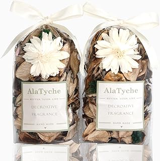 Potpourri Bags,Vanilla Scented Potpourri Bowl Fillers,Dried Flowers,Home Fragrance Sachet of Petal, Vase Decor (White Caramel)-Mini