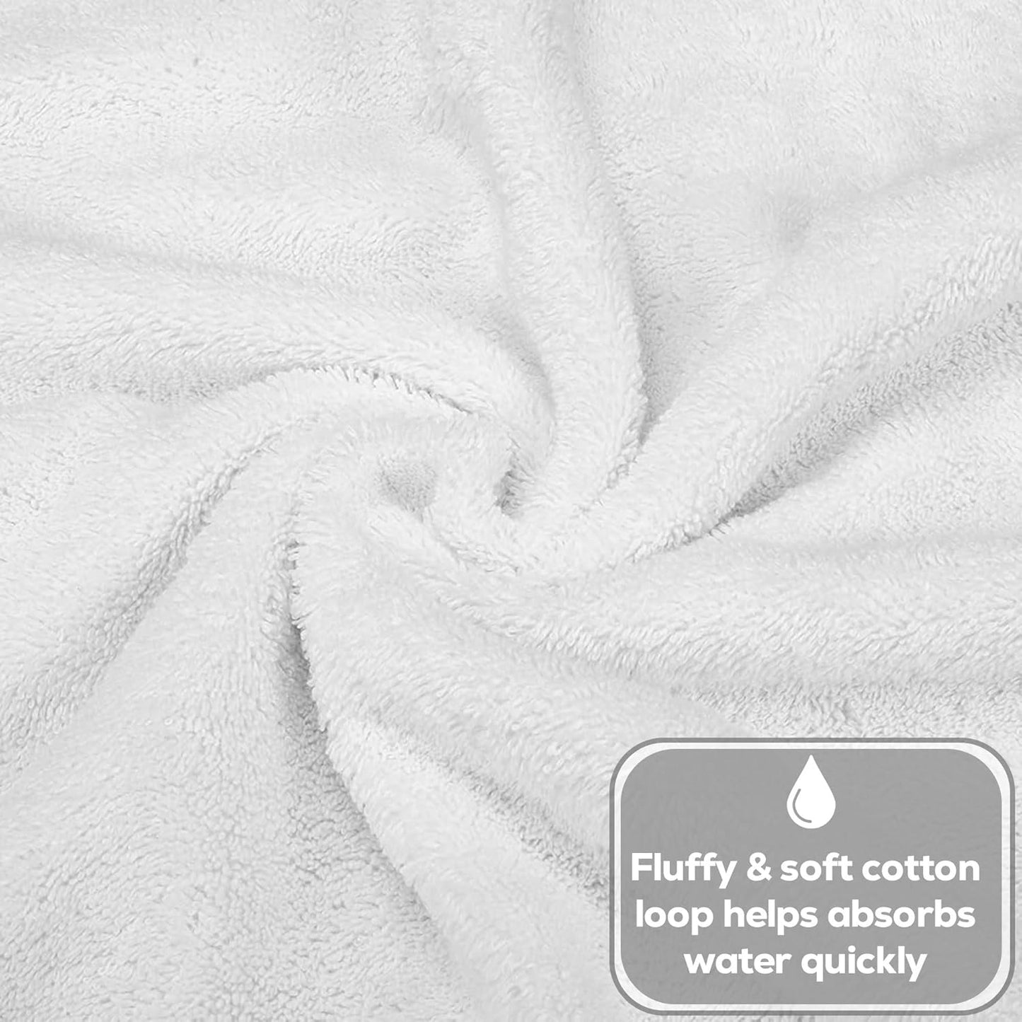 GOLD TEXTILES Premium Bath Towel Set (Pack of 24,27 x 54) 100% Ring-Spun Cotton Towels for Hotel, Spa, Soft and Absorbent (27 x 54, White - 24 Pcs)