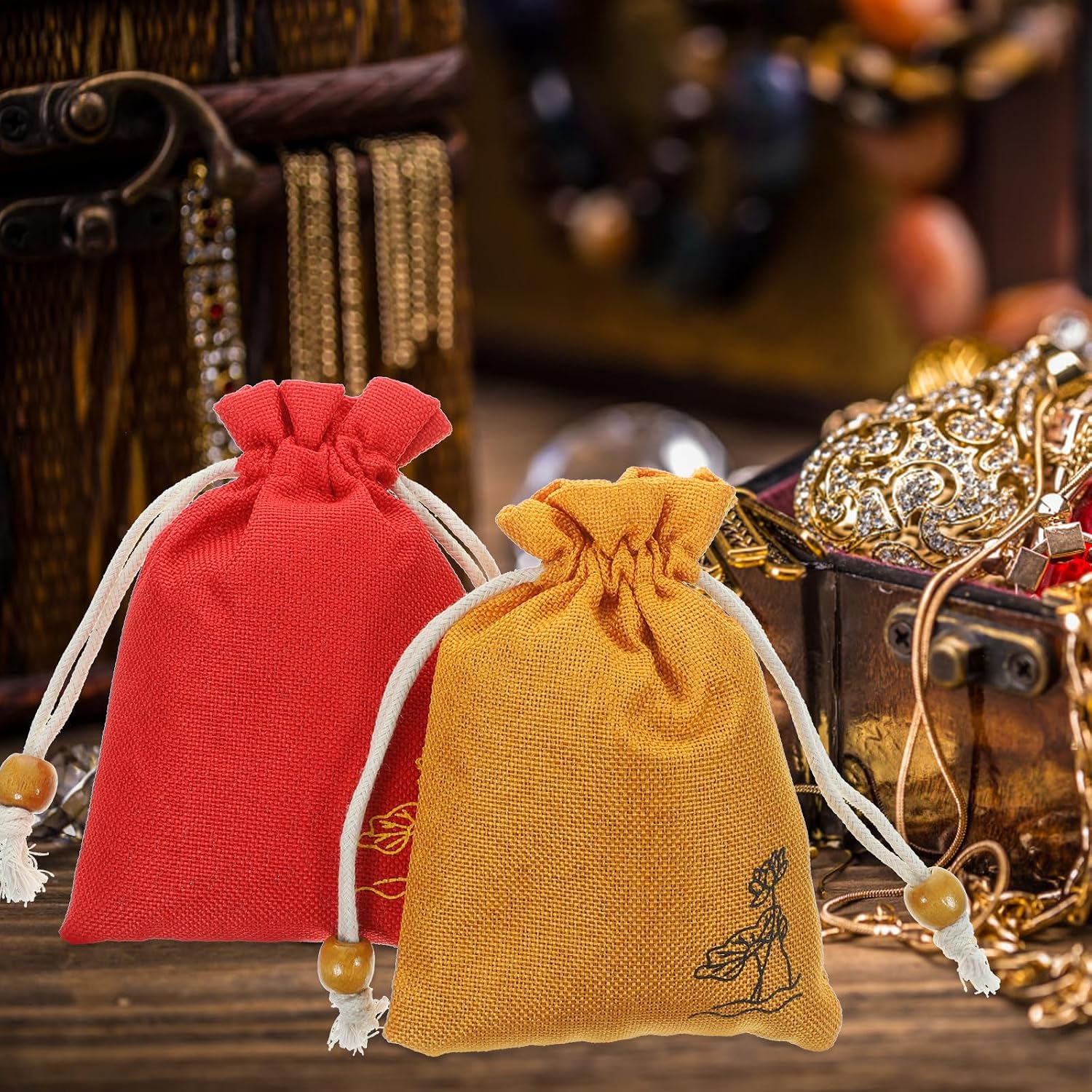 SUPVOX Natural Lavender Wardrobe Sachets 2pcs, Linen Cotton Fragrance Bags for Drawers Freshener and Closet Air Freshener with Dried Flowers, Home Fragrance Supplies Random Color