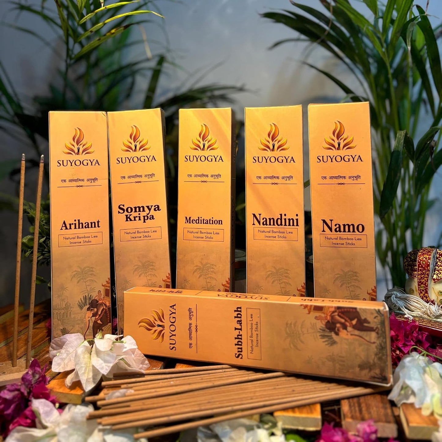 Subh-Labh Premium 9 Inch Bambooless Incense Sticks - Hawan Samagri, 60 Minutes Long-Lasting Fragrance for Pooja, Meditation, Festivals & Relaxation - Pack of 1