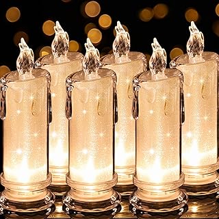 HAIDOLIANGE 6PCS Led Candles,Flameless Candles Battery Operated, Pillar Fake Candles,Velas Artificiales para Decoration for Valentine's Wedding Christmas Table Decorations (D2.5 x H7)