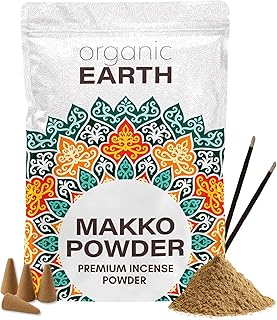 Organic Earth Makko Powder 4oz - High Grade Premium Powder Incense Burner Kit (for Making Cone and Coil Incense) - DIY Gift - Spiritual Kit