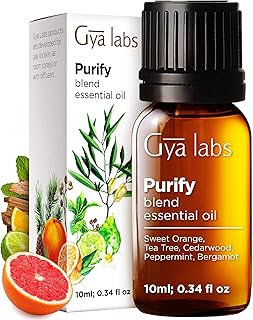 Gya Labs Purify Essential Oil Blend for Diffuser & Skin - Fresh & Cleansing Scent for Aromatherapy, Air Freshener (0.34 fl oz)