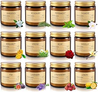 12 Pcs Scented Candles with Added Natural Essential Oils, 3.05oz, Suitable for Various Festivals, Parties, Yoga, and Home Scene.