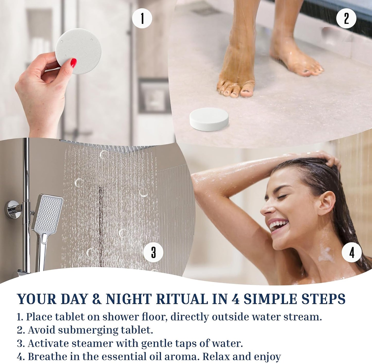 GOSSBY Shower Steamers Aromatherapy (9pcs) – Fathers Day Gift for Dad, Birthday Gifts for Women and Men, Self Care Relaxation Stress Relief Natural Essential Oils – Day & Night Rituals