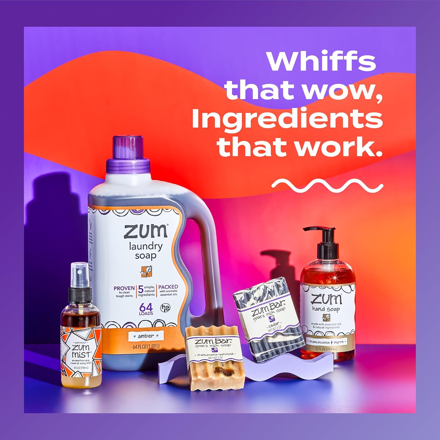 Zum Wool Dryer Balls Kit Plus Zum Mist - 3 Wool Balls with Essential Oil Blend & Room & Body Mist - Sea Salt
