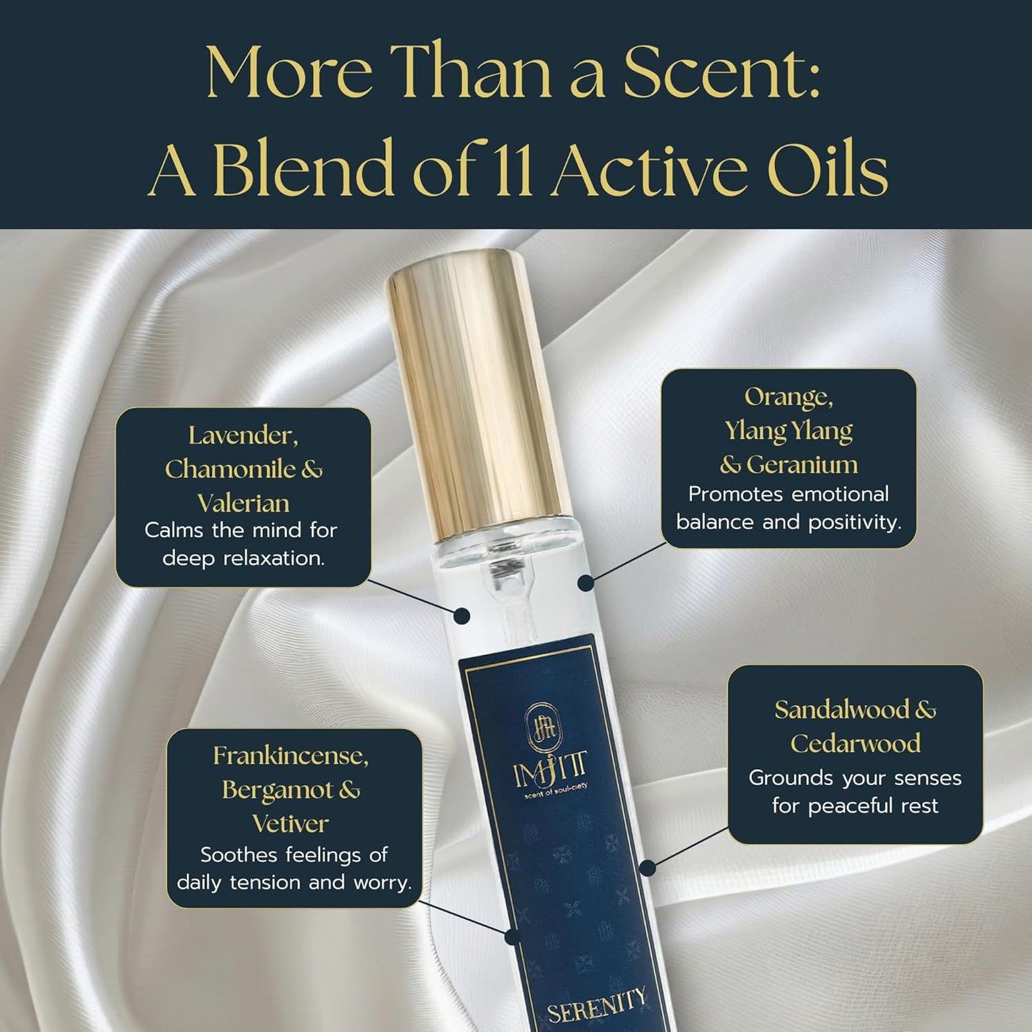 Serenity deep sleep pillow spray - 100% Natural Blend of 11 Essential Oils with Lavender & Chamomile. Calming aromatherapy pillow spray for sleeping to create a relaxing atmosphere (10ml)