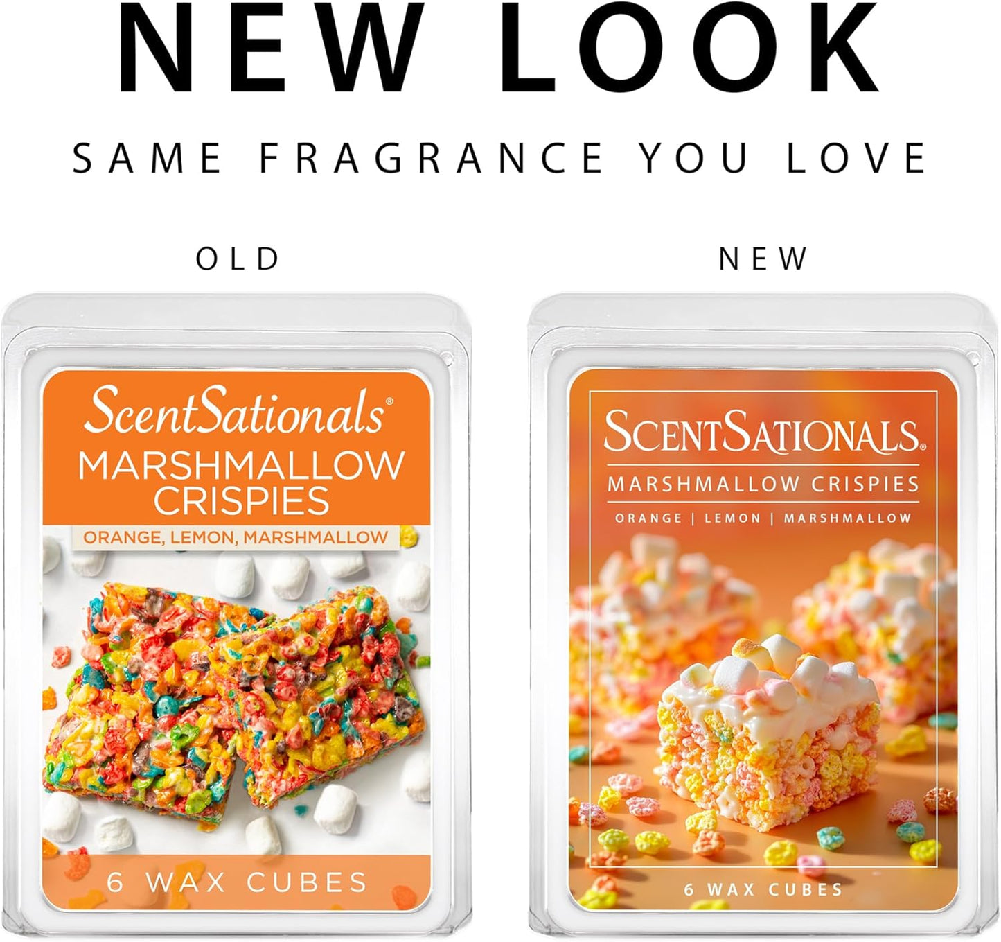 Scentsationals Marshmallow Crispies Scented Wax Melts - Orange, Lemon, & Marshmallows, 10oz (24 Cubes)
